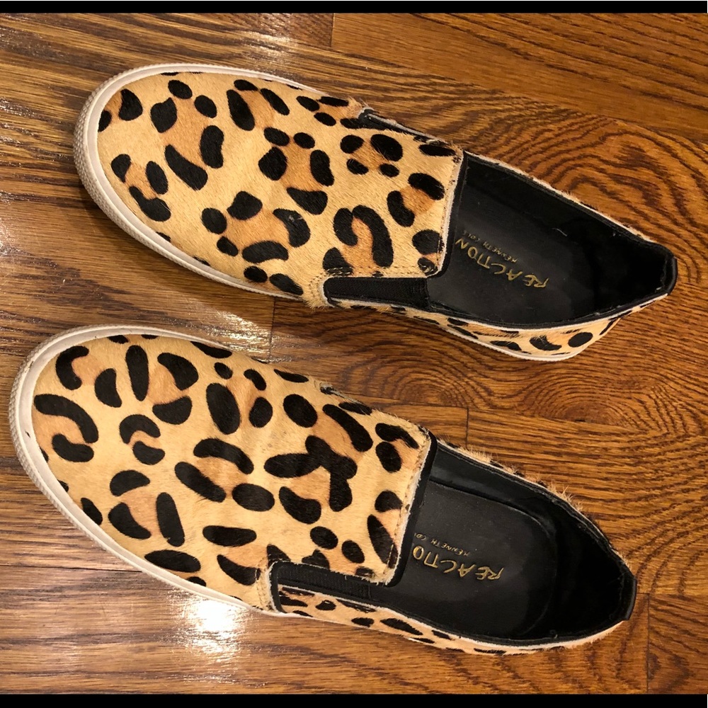 Kenneth Cole Leopard Calf Hair Sneakers